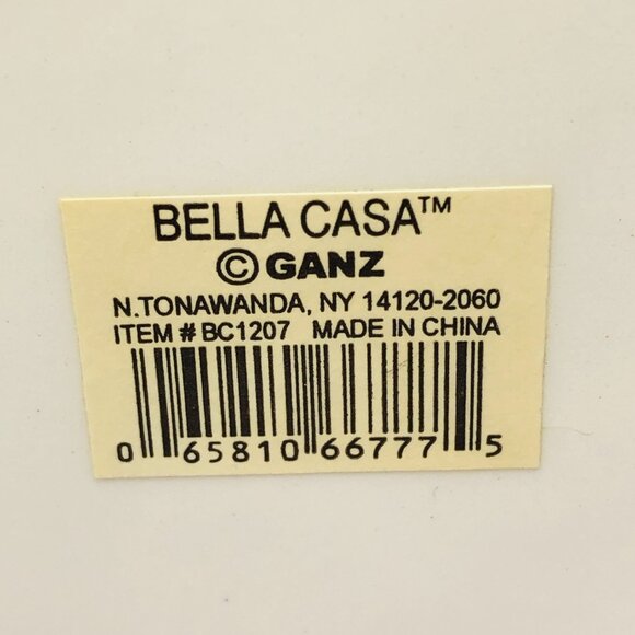 Vintage 90s Bella Casa GANZ Black Cat Head Vase: Whimsical Floral - Pink Bow - Picture 8 of 12